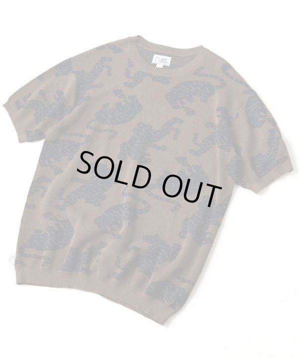 画像1: GYMMASTER/JACQUARD KNIT TIGER  BROWNxNAVY