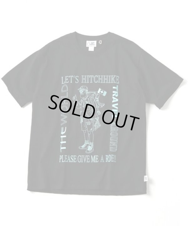 画像1: GYMMASTER/HITCH HIKE T  BLACK