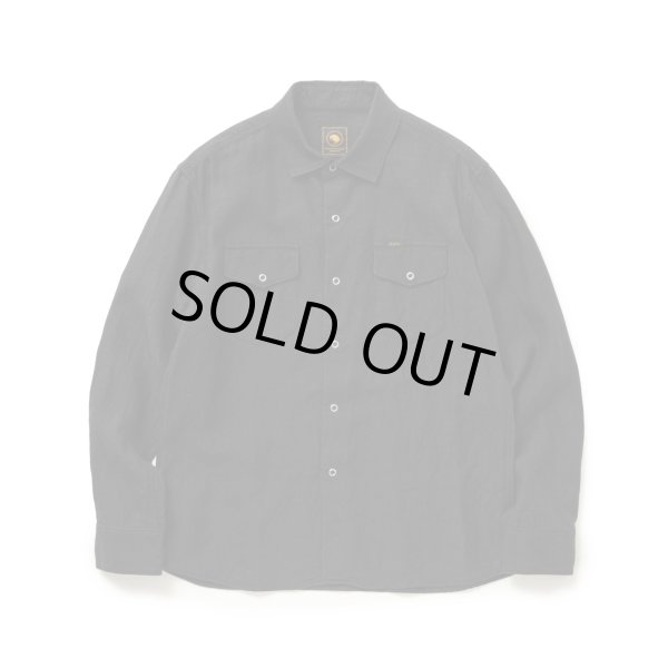 画像1: RATS/LINEN SHIRT  BLACK