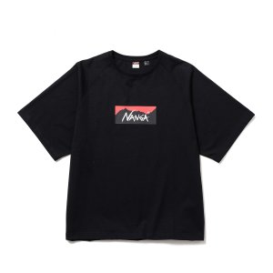 画像: NANGA/ECO HYBRID BOX LOGO LOOSE FIT T  BLACK