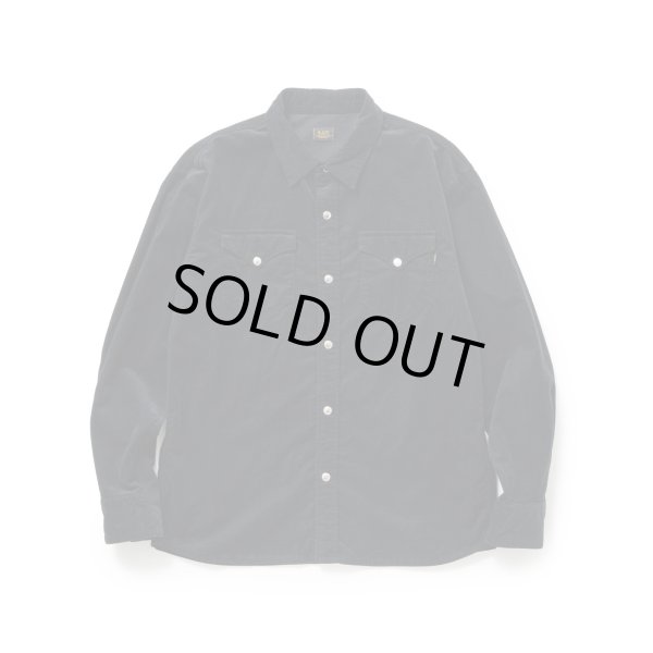 画像1: RATS/CORDUROY SHIRT  BLACK