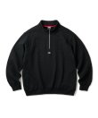 画像1: FTC/QUILTED HALF ZIP SWEAT  BLACK