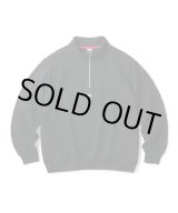 画像: FTC/QUILTED HALF ZIP SWEAT  BLACK