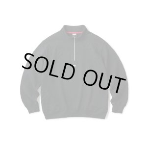 画像: FTC/QUILTED HALF ZIP SWEAT  BLACK
