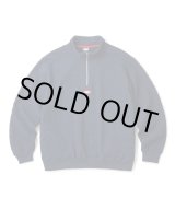 画像: FTC/QUILTED HALF ZIP SWEAT  NAVY