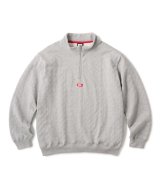画像: FTC/QUILTED HALF ZIP SWEAT  GRAY