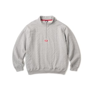 画像: FTC/QUILTED HALF ZIP SWEAT  GRAY