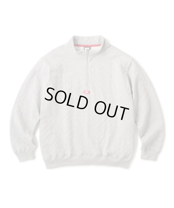 画像1: FTC/QUILTED HALF ZIP SWEAT  GRAY