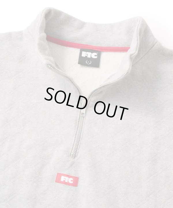画像2: FTC/QUILTED HALF ZIP SWEAT  GRAY