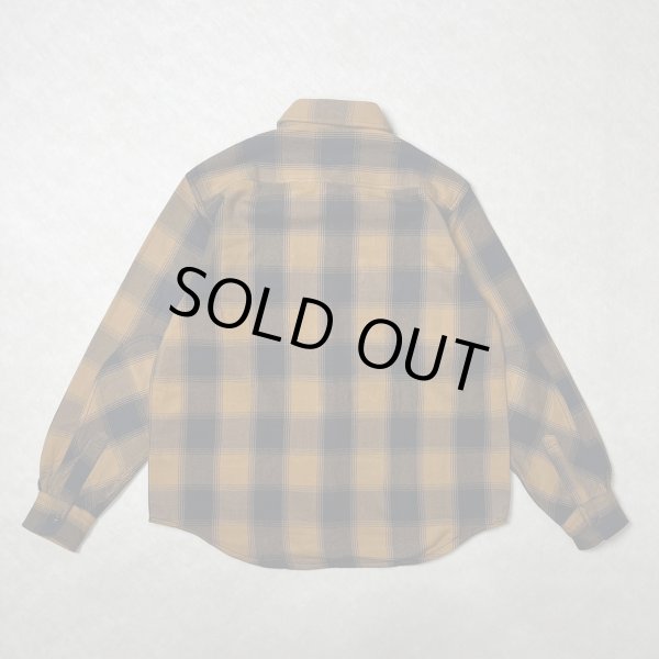画像2: (再入荷) ALCARZA/HEAVY NELL CHECK WORK SHIRT  OMBRE BROWN