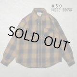 画像: (再入荷) ALCARZA/HEAVY NELL CHECK WORK SHIRT  OMBRE BROWN