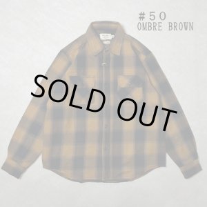 画像: (再入荷) ALCARZA/HEAVY NELL CHECK WORK SHIRT  OMBRE BROWN