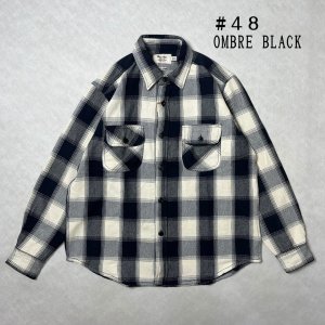 画像: ALCARZA/HEAVY NELL CHECK WORK SHIRT  OMBRE BLACK