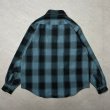 画像2: ALCARZA/HEAVY NELL CHECK WORK SHIRT  OMBRE BLUE