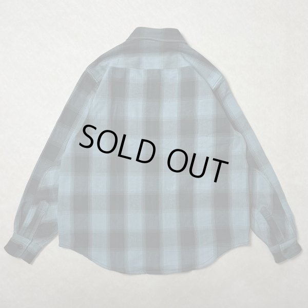 画像2: ALCARZA/HEAVY NELL CHECK WORK SHIRT  OMBRE BLUE
