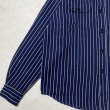 画像4: (再入荷) ALCARZA/HEAVY NELL STRIPE WORK SHIRT  NAVY