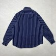 画像2: (再入荷) ALCARZA/HEAVY NELL STRIPE WORK SHIRT  NAVY