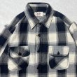 画像3: (再入荷) ALCARZA/HEAVY NELL CHECK WORK SHIRT  OMBRE BLACK