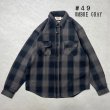 画像1: (再入荷) ALCARZA/HEAVY NELL CHECK WORK SHIRT  OMBRE GRAY