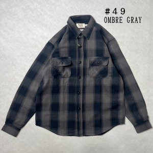 画像: ALCARZA/HEAVY NELL CHECK WORK SHIRT  OMBRE GRAY