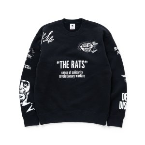 画像: RATS/CRAZY CREW NECK SWEAT  BLACK