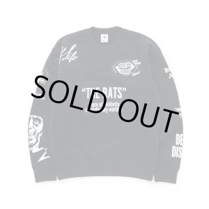 画像: RATS/CRAZY CREW NECK SWEAT  BLACK