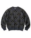 画像1: FTC/ALL OVER JAQUARD SWEATER  BLACK