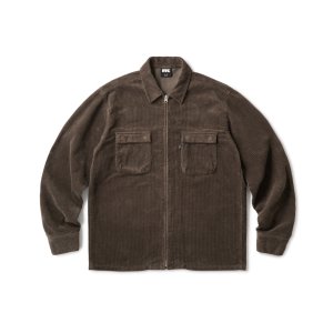 画像: FTC/CORDUROY ZIP UP SHIRT  CHARCOAL
