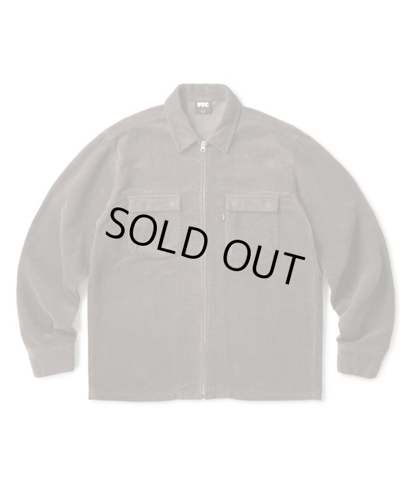 画像1: FTC/CORDUROY ZIP UP SHIRT  CHARCOAL