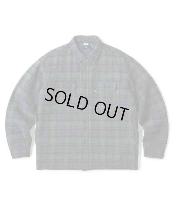 画像1: FTC/QUILTED LINED PLAID NEL SHIRT  NAVY