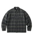 画像1: FTC/QUILTED LINED PLAID NEL SHIRT  BLACK