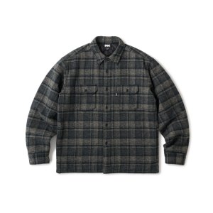 画像: FTC/QUILTED LINED PLAID NEL SHIRT BLACK