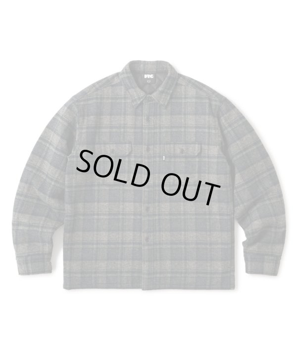 画像1: FTC/QUILTED LINED PLAID NEL SHIRT  BLACK