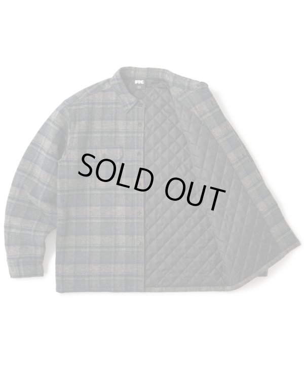 画像2: FTC/QUILTED LINED PLAID NEL SHIRT  BLACK