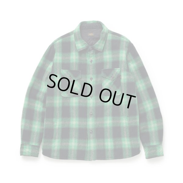 画像1: RATS/WOOL CHECK SHIRTS JKT  GREEN CHECK