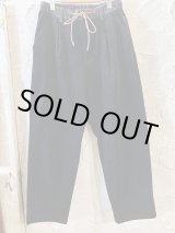 画像: GYMMASTER/STRETCH CORDUROY TUCK PANT  BLACK