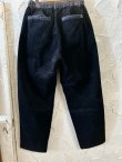 画像2: GYMMASTER/STRETCH CORDUROY TUCK PANT  BLACK