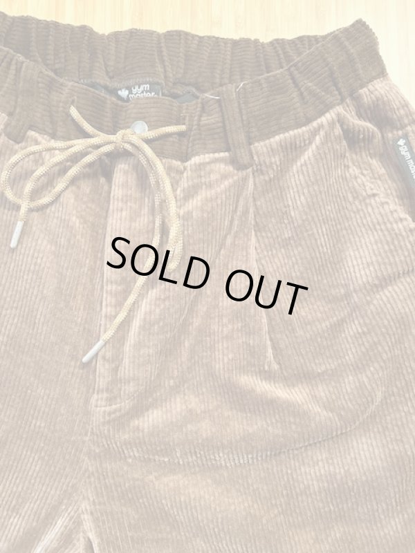 画像3: GYMMASTER/STRETCH CORDUROY TUCK PANT  BROWN