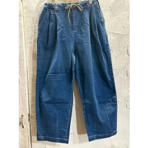 画像: GYMMASTER/STRETCH DENIM TWO TUCK PANT DEEP BLUE
