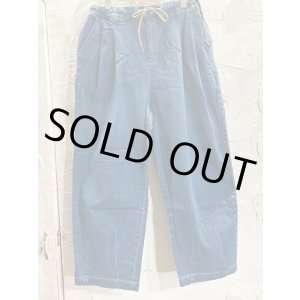 画像: GYMMASTER/STRETCH DENIM TWO TUCK PANT DEEP BLUE