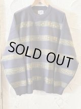 画像: (再入荷) GYMMASTER/JACQUARD KNIT UTU BORDER  CHARCOAL