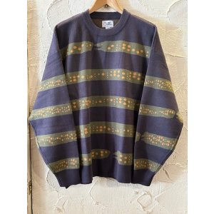 画像: (再入荷) GYMMASTER/JACQUARD KNIT UTU BORDER  CHARCOAL