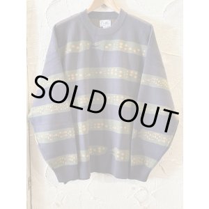 画像: (再入荷) GYMMASTER/JACQUARD KNIT UTU BORDER CHARCOAL