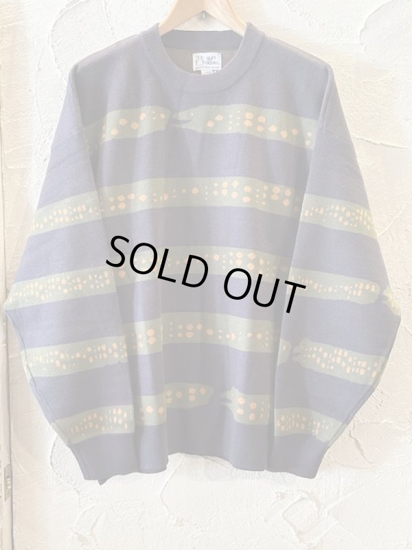 画像1: (再入荷) GYMMASTER/JACQUARD KNIT UTU BORDER  CHARCOAL