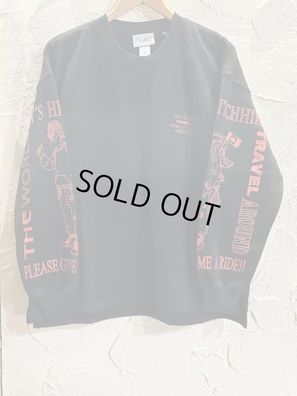 画像1: GYMMASTER/HITCH HIKE SWEAT BIG T  BLACK