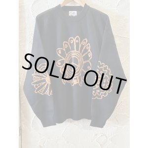 画像: GYMMASTER/JACQUARD KNIT PEACE FLOWER BLACK