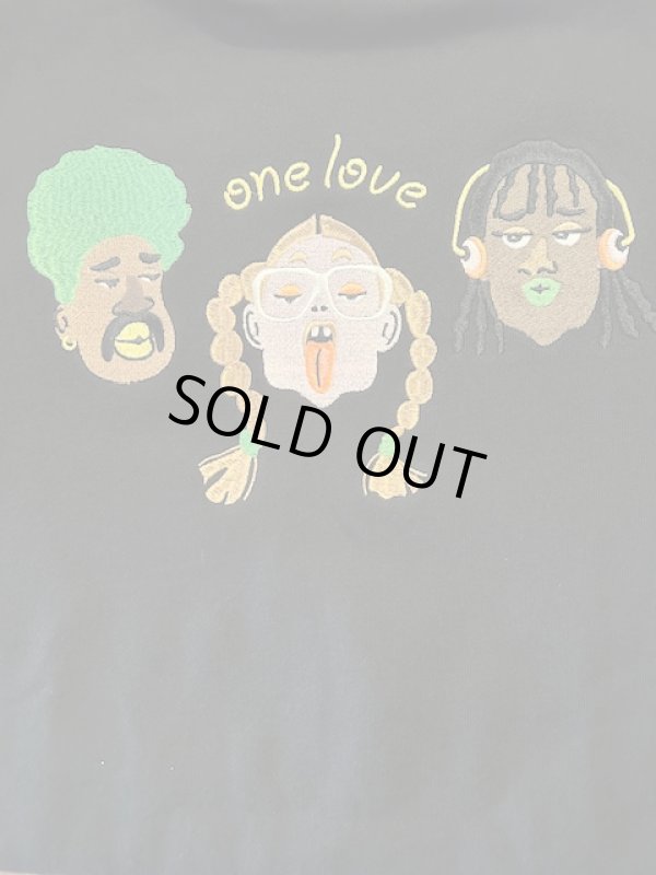 画像3: GYMMASTER/ONE LOVE EMBROIDERY SWEAT  BLACK