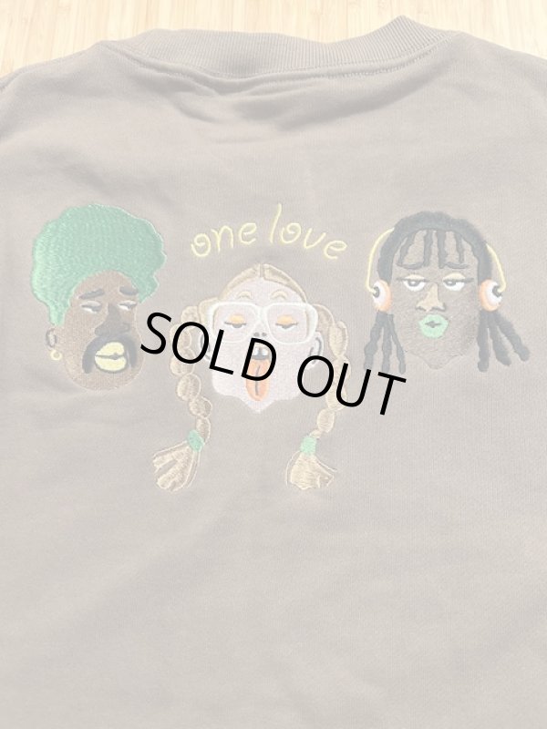 画像3: GYMMASTER/ONE LOVE EMBROIDERY SWEAT  COCOA BROWN