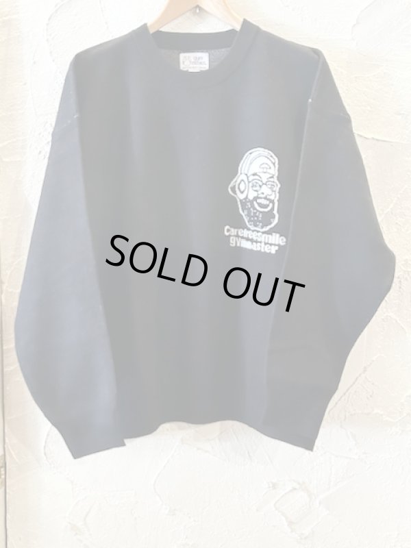 画像2: GYMMASTER/JACQUARD KNIT SMILE CREWNECK  BLACK