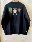 画像1: GYMMASTER/ONE LOVE EMBROIDERY SWEAT  BLACK